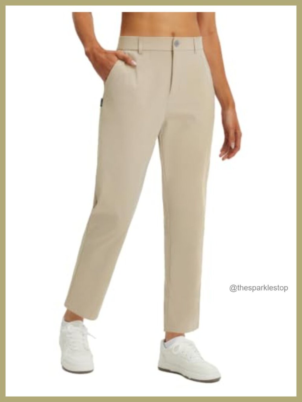 Women's Golf Pants Straight Leg Work Casual Slacks Stretch UPF 50+
